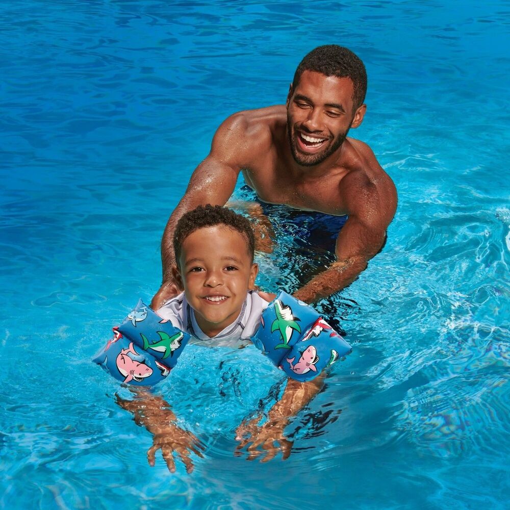 Bluescape Armbands Boys Shark Inflatable Blue Kids Swimming Floating Ages 3-6